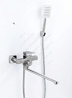Смеситель для ванны "POTATO" (нерж.сталь, d=35, L35F, сатин) (P 22304S)