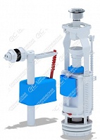 Арматура для бачка в сборе "АНИ" (боковой подвод, двойная кнопка - хром, пластик) (WC 3050 М)