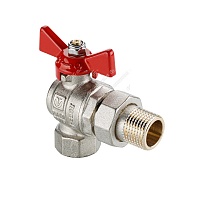Шаровой кран угловой с американкой "Valtec" (20 бабочка) (VT.228S.N.05)