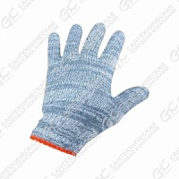 Перчатки ПВХ (XL, 5 нит., 10 класс, серый) (ПВХ-синий)