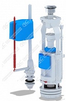 Арматура для бачка в сборе "АНИ" (нижний подвод, двойная кнопка - хром, пластик) (WC 3550 М)